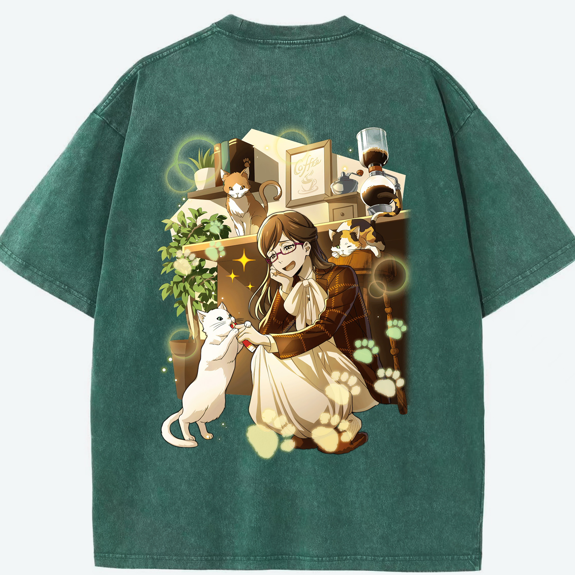 （画像用） 文豪ストレイドッグス Bungo Stray Dogs 綿100% ヴィンテージ風 半袖Tシャツ（背面プリント）